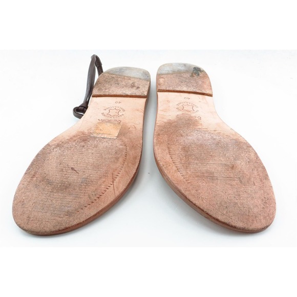 Boden T-Strap‎ Sandals Brown Leather Women Shoes Size 40 Medium - Picture 6 of 6